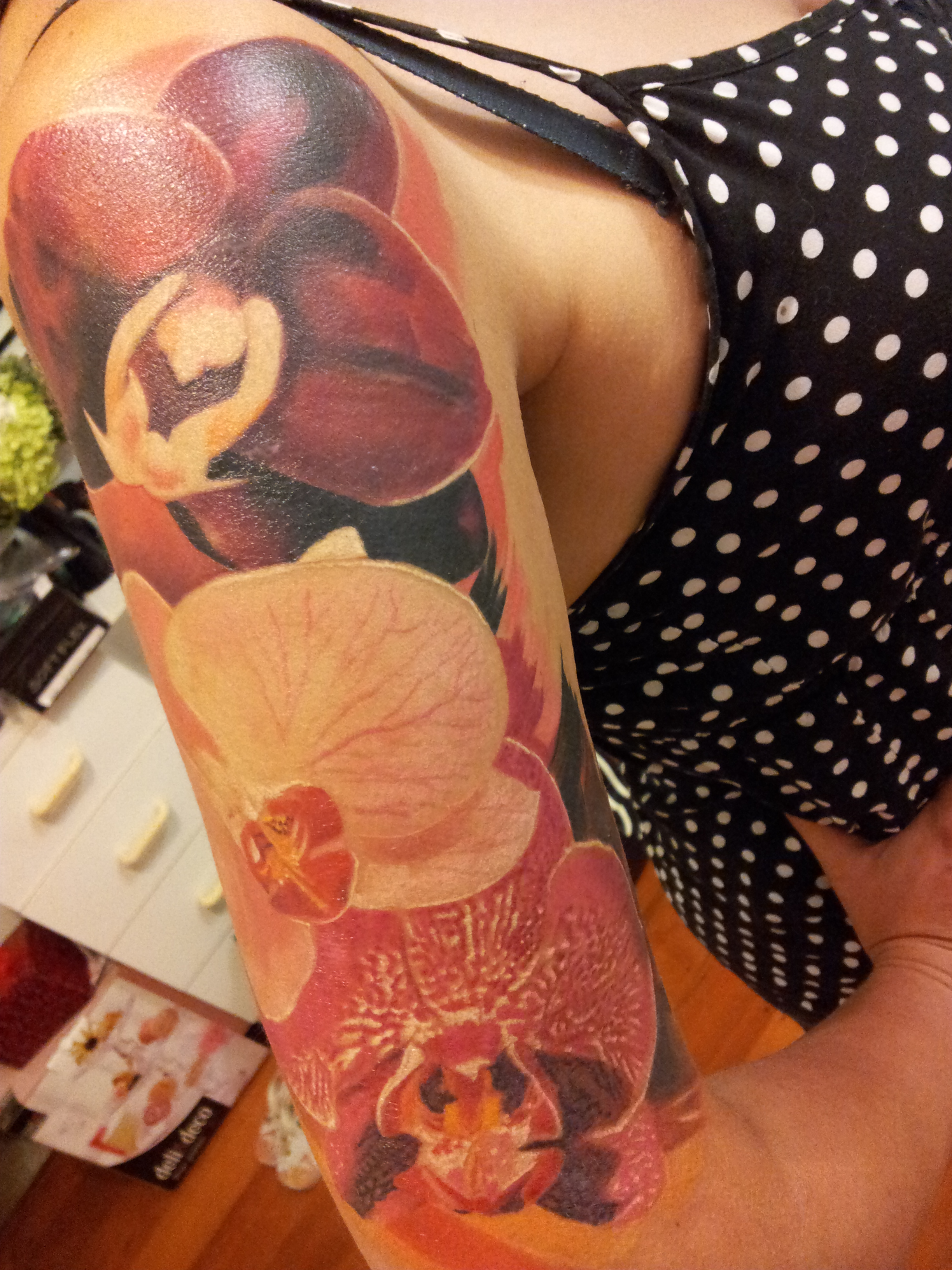 Cara's AMAZING orchids by Pepa at Bohemian Tattoos – TINKture Tattoo  Aftercare 100% natural & vegan aftercare